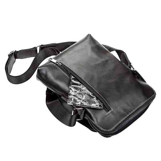 Сумка мужская SHVIGEL 11101 кожаная Черная Киев