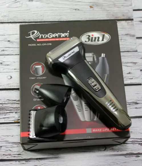 Машинка для стрижки триммер бритва Gemei GM-598 3 в 1 Коломыя - изображение 2