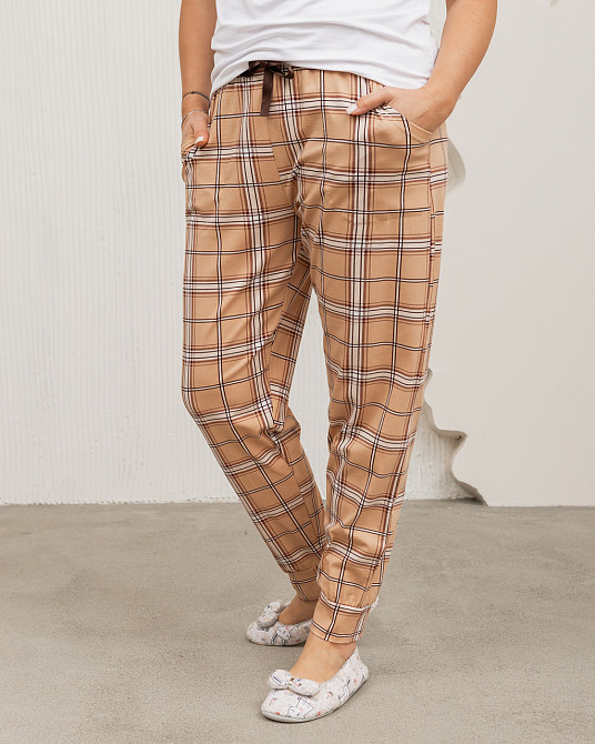 Жіночі піжамні штани — у дрібні серця й зірки Nicoletta 1114 L Київ - фото 1