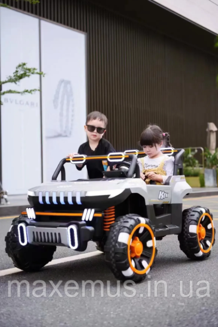 Электромобиль детский на аккумуляторе SP 8 6 8 8 Электрический автомобиль для детей на пульте управлении Серый Мостиска - изображение 14