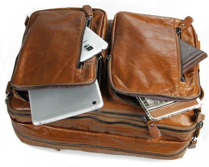 Сумка чоловіча Vintage 14353 трансформер Рудий Київ - фото 3