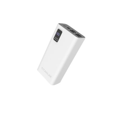Павербанк 30000mAh Titanum TPB-728S-W 22,5W QC+PD білий Житомир