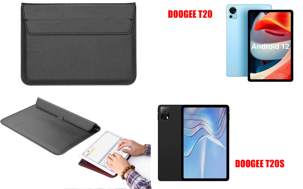 Чохол-конверт VitoCase для DOOGEE T20, T20S, з функцією підставки для планшета Чорний Київ - фото 1