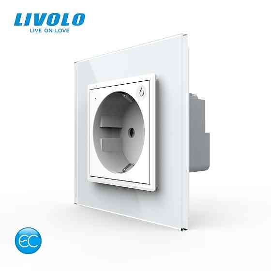 LIVOLO Розумна розетка EC з заземленням Livolo білий (VL-M7FCTC16AZ2-2WP) Коломия
