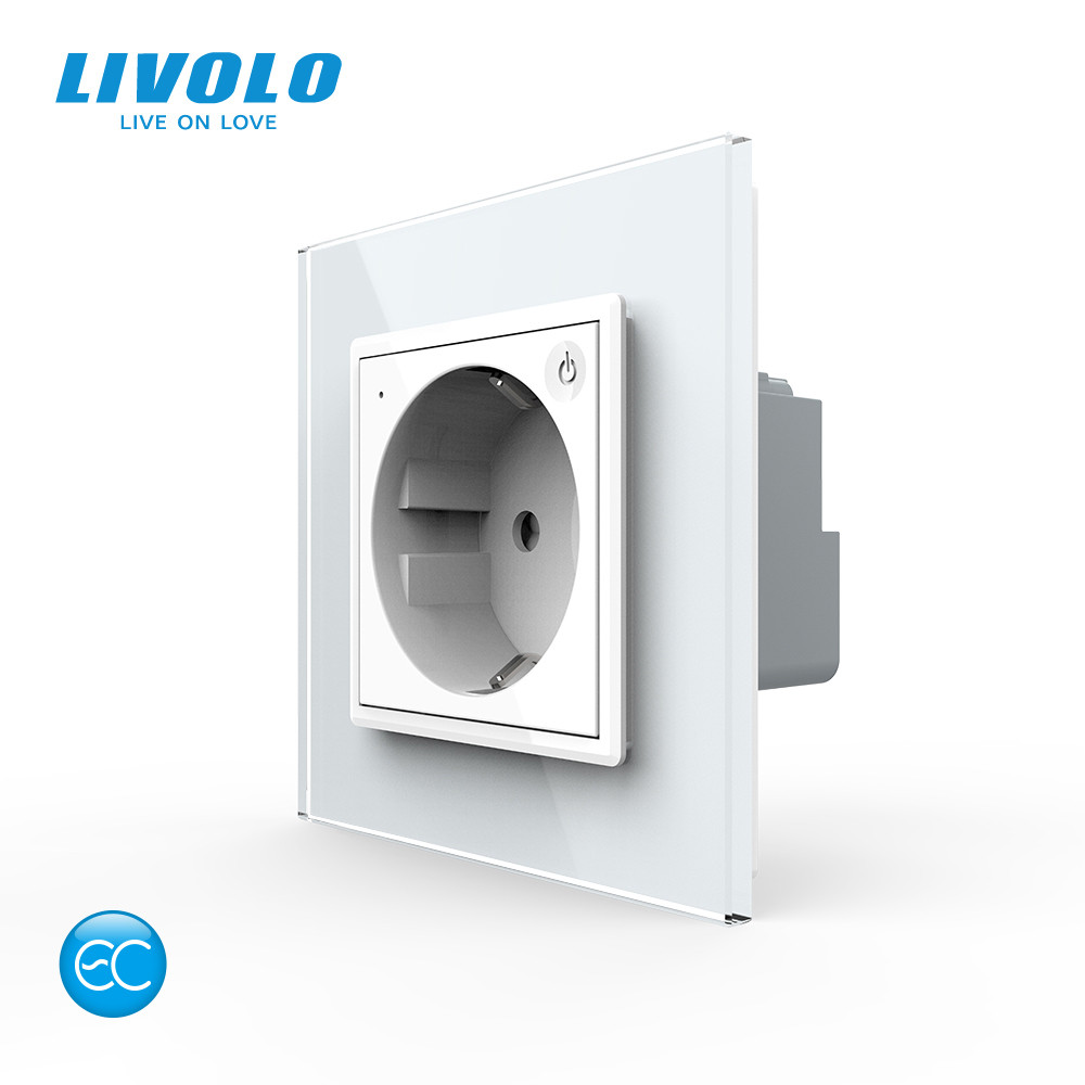 LIVOLO Розумна розетка EC з заземленням Livolo білий (VL-M7FCTC16AZ2-2WP) Коломия - фото 1