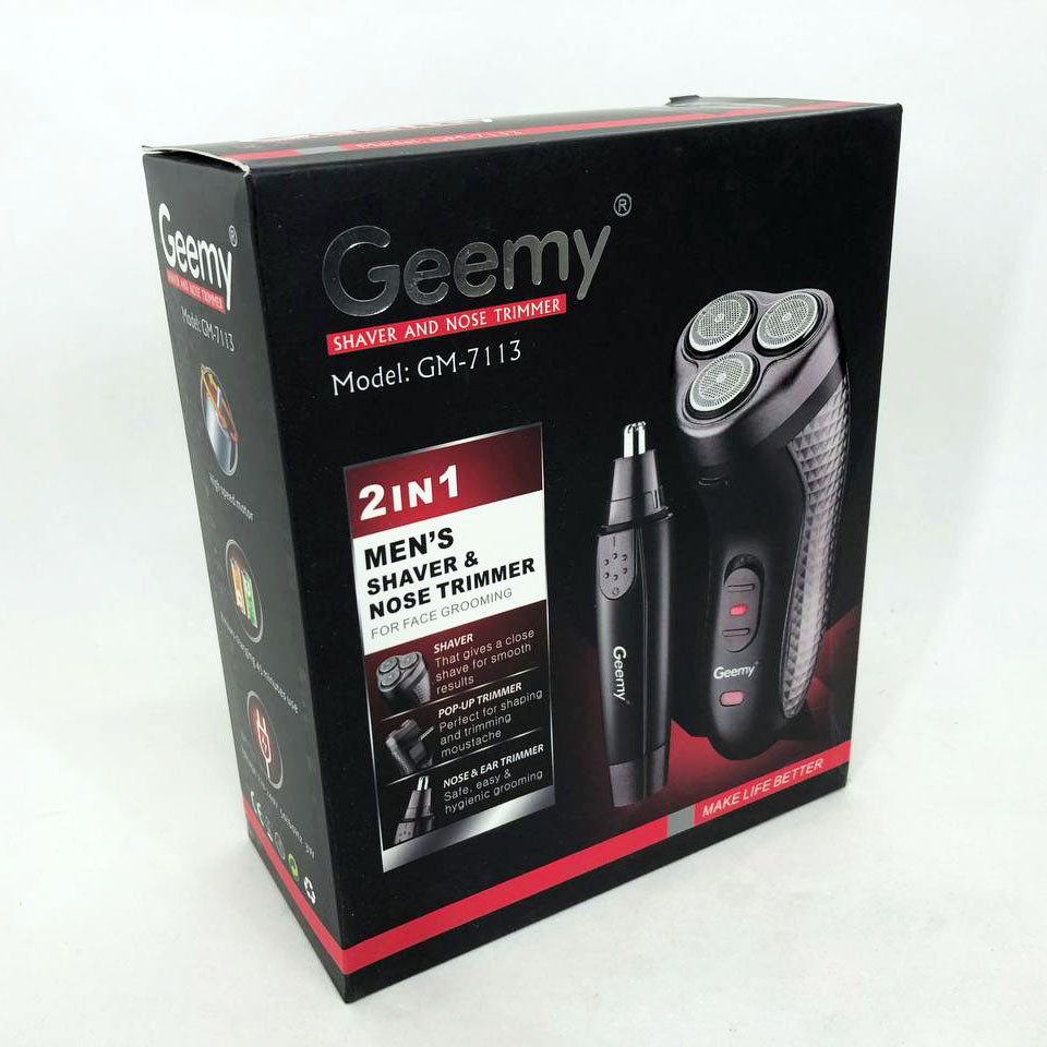 Машинка для бритья триммер GEMEI GM-7113, Профессиональная мужская электробритва, Триммер для усов EN-65 Львов - изображение 9