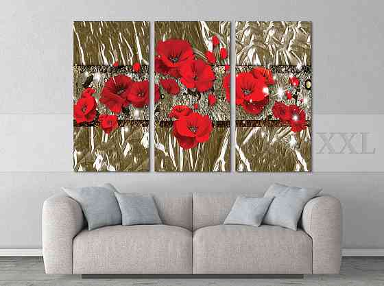 Модульна картина Абстракція Квіти Art-225_XXL Київ