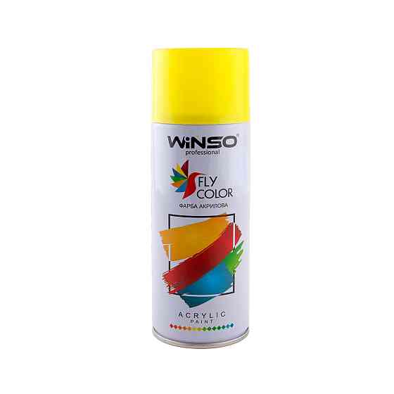 Краска акриловая Winso Spray 450мл желтый (TRAFFIC YELLOW/RAL1023) Киев