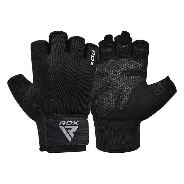 Рукавички для фітнесу RDX W1 Half Black Plus M Каменское - изображение 5