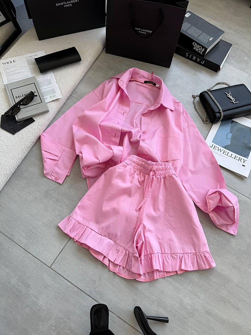 Жіночий літній костюм двійка: сорочка і шорти котон Одеса - фото 6