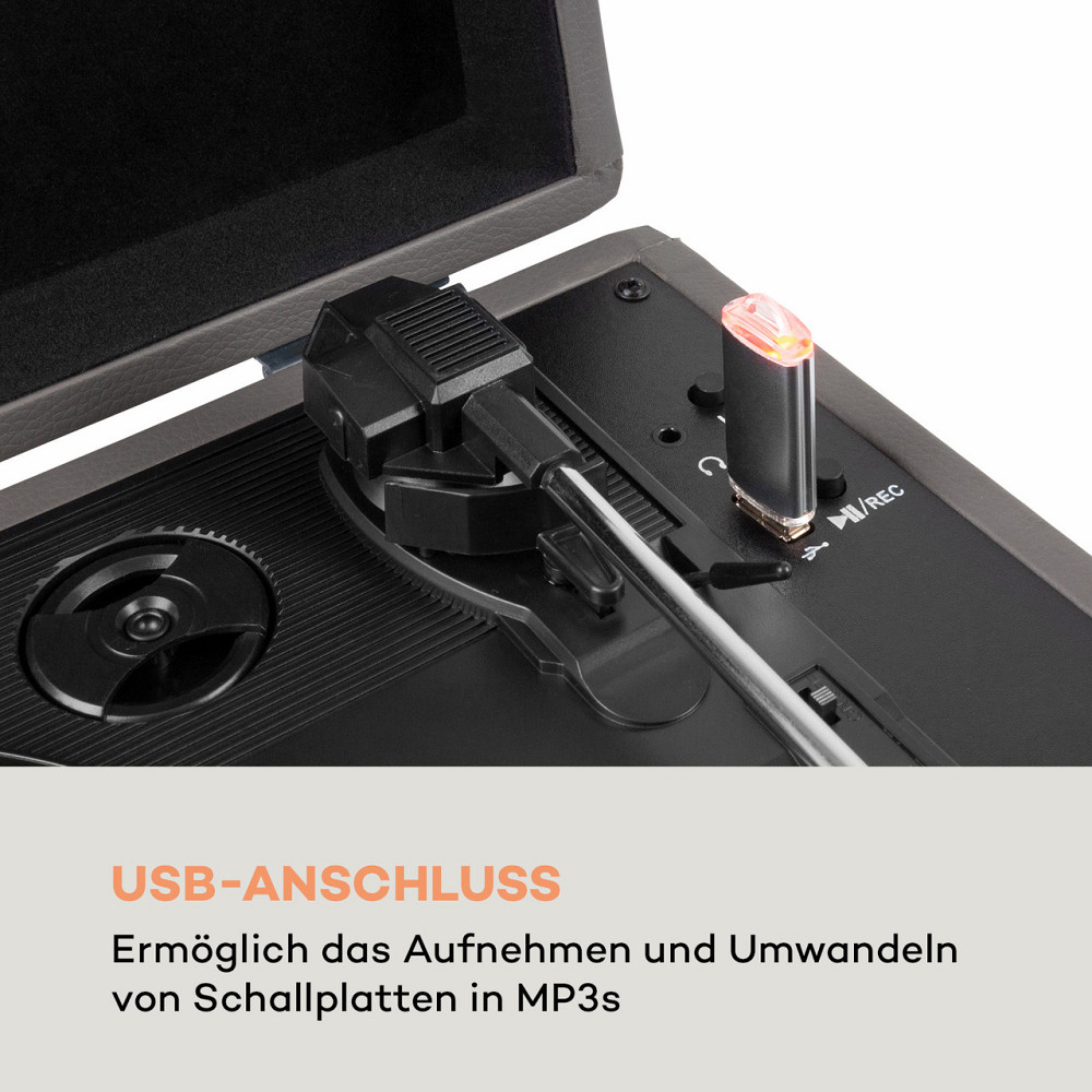 Peggy Sue BT Turntable Stereo Speakers USB BT Портативные антрацитовые (Германия, читать описание) Ровно - изображение 4