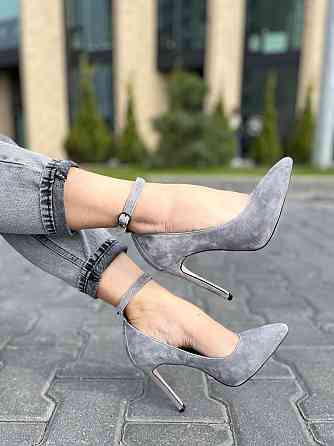 Nivelle Туфлі жіночі NIVELLE сірі натуральна замша каблук 10 см 36-39 (1769/10502-10512) Коломия