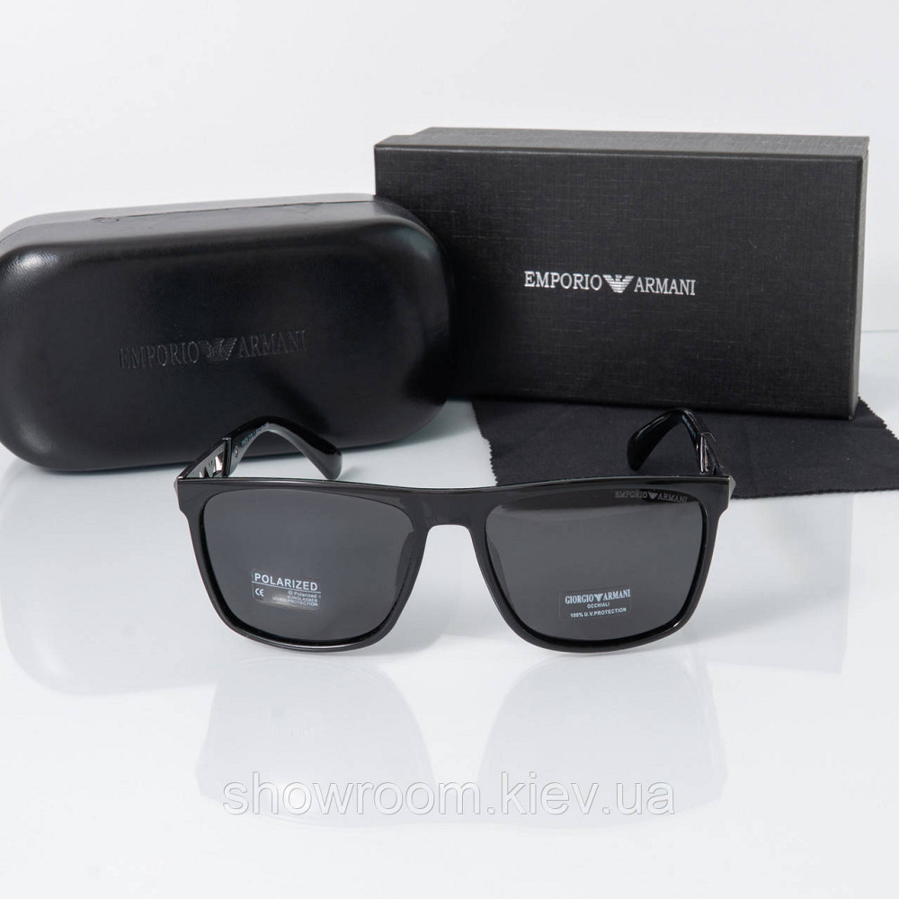 Чоловічі сонцезахисні окуляри Armani з поляризацією (0566) Київ - фото 2