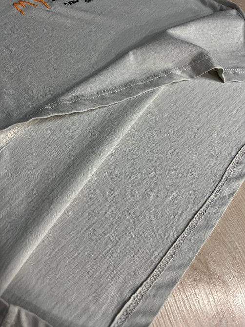 Футболка женская Pepper&mint BX24-19 светло-серая оверсайз с карманом и вышивкой, светло-серый, S Киев - изображение 15