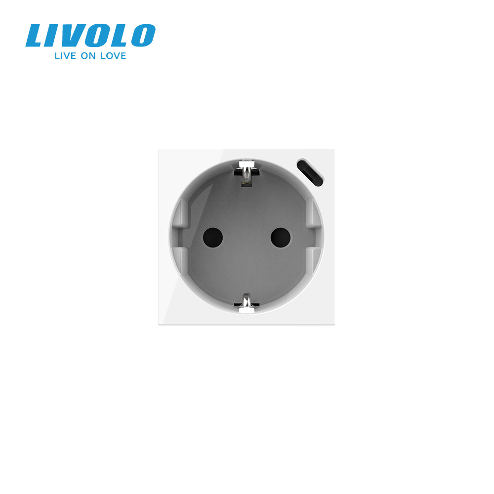LIVOLO Електрична розетка LIVOLO з USB Type-C PD 18Вт, швидке заряджання iPhone, біла, 16А 230В Коломия - фото 5