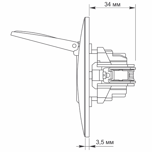 BINERA крем Розетка внутрішня 1-а із заземленням з кришкою Videx Житомир - изображение 3