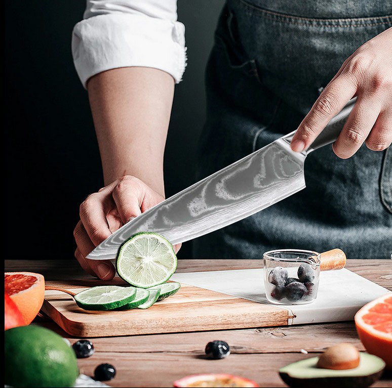 Профессиональный универсальный нож 21 см из дамасской стали GRILLI 777143 Код: 012316 Ровно - изображение 4