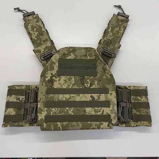 Плитоноска Plate Carrier зі швидким скиданням IRR Cordura 500 D Піксель ММ-14 (olive) Запоріжжя