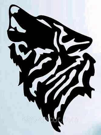 Декоративное настенное Панно «Волк», Декор на стену 110*76 см, Черный Киев
