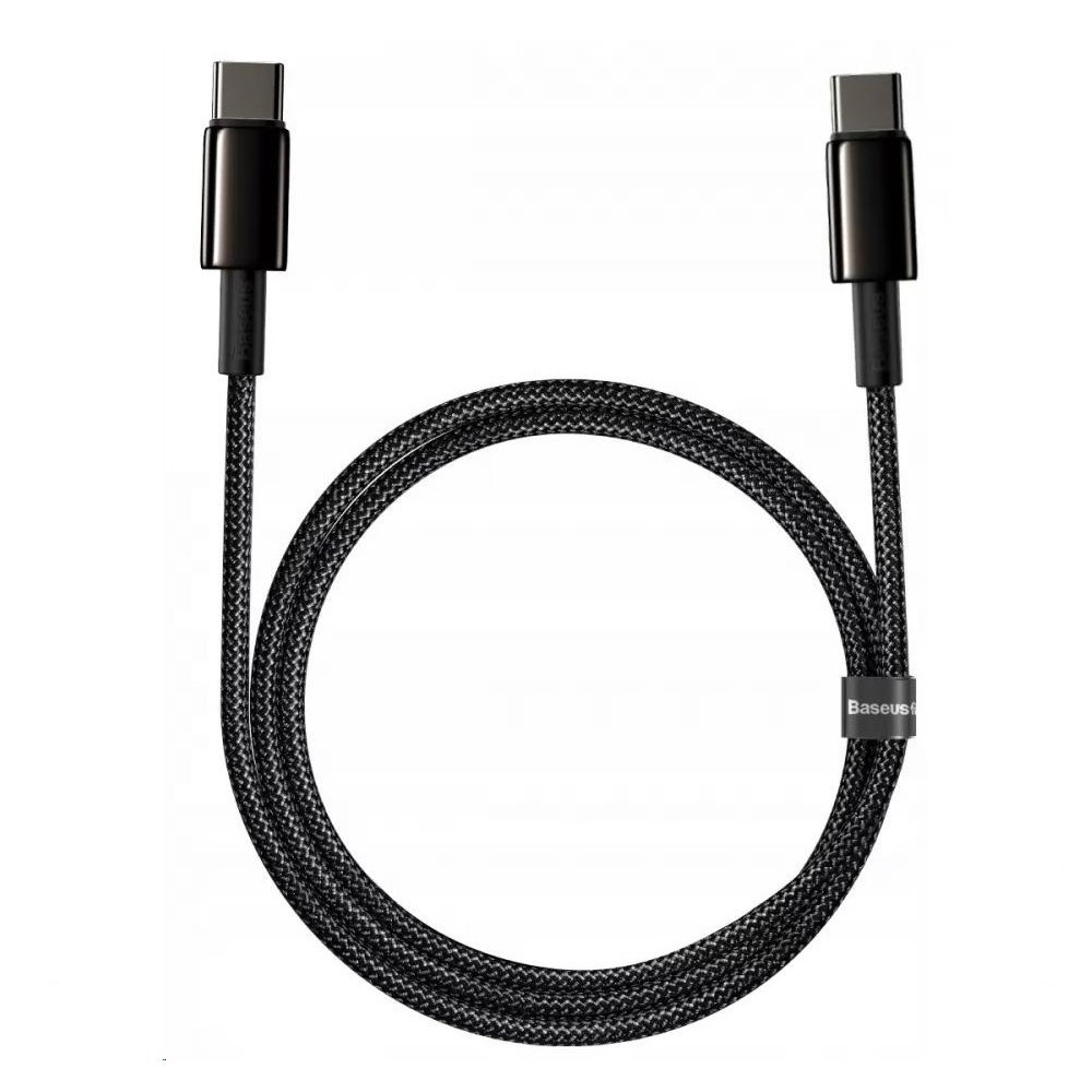 Кабель Baseus Tungsten Gold Fast Charging Data Cable Type-C to Type-C 100W 2m Black Одеса - фото 1