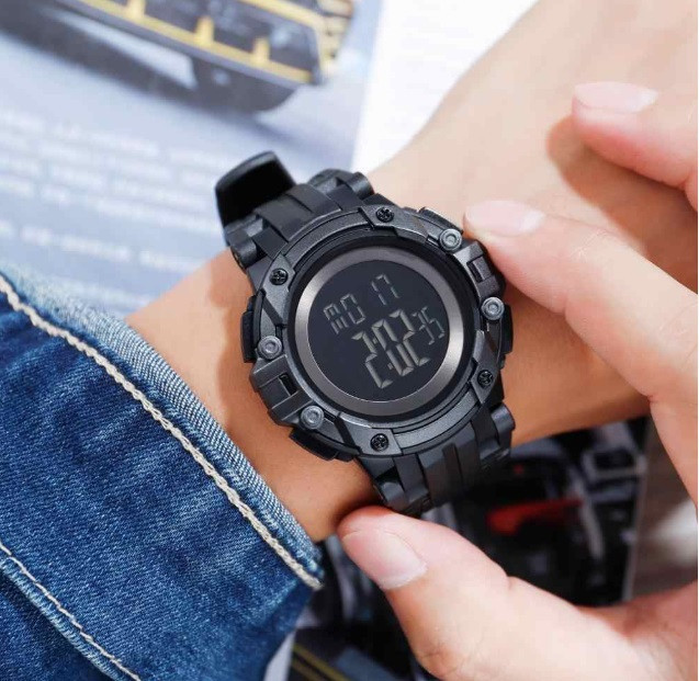 Мужские наручные часы Skmei 1545 Черный циферблат Винница - изображение 2