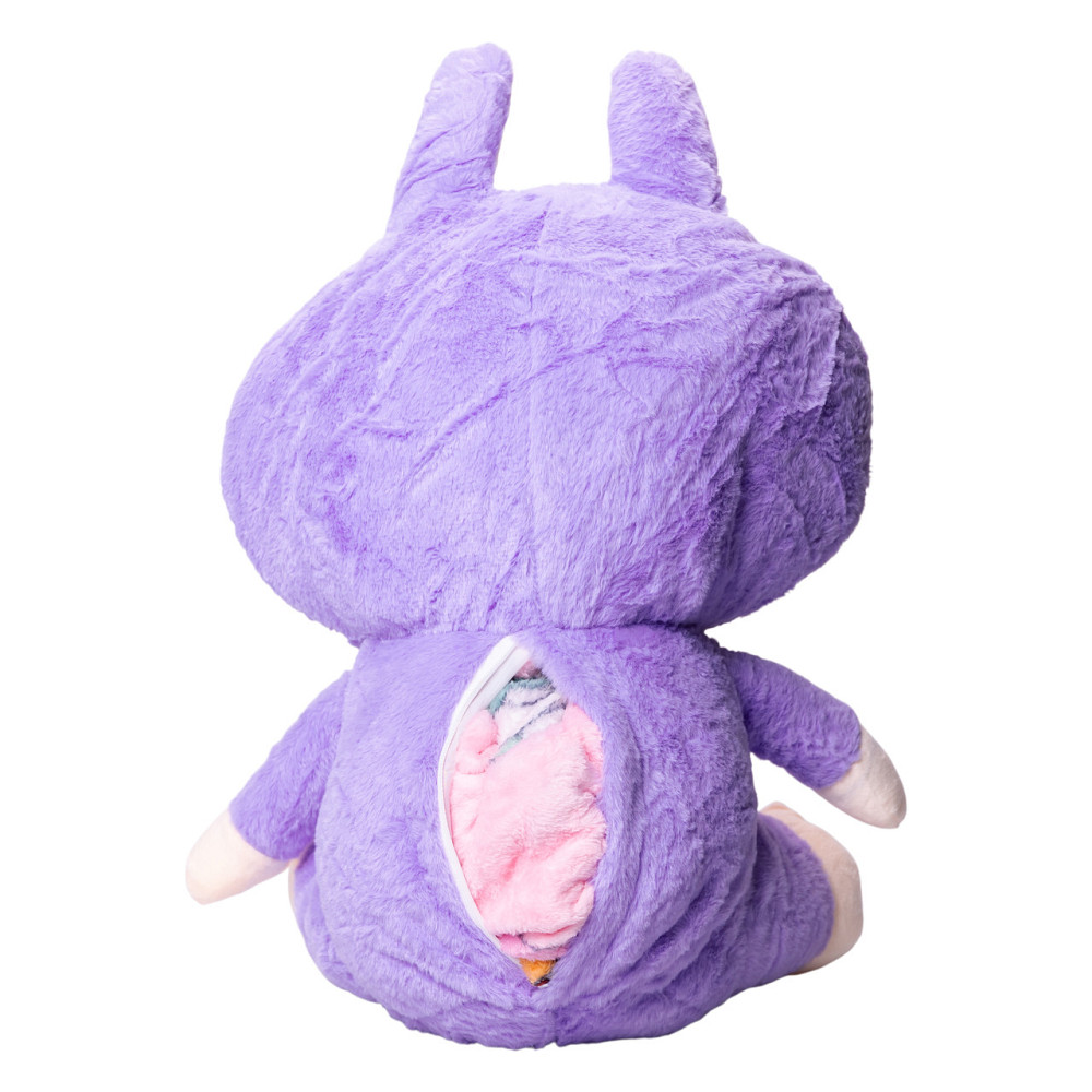 ТМ COLORFUL HOME М'яка іграшка-плед, подушка 3 в 1 Лабубу 50 см Фіолетовий ТМ COLORFUL HOME LAB Коломия - фото 7