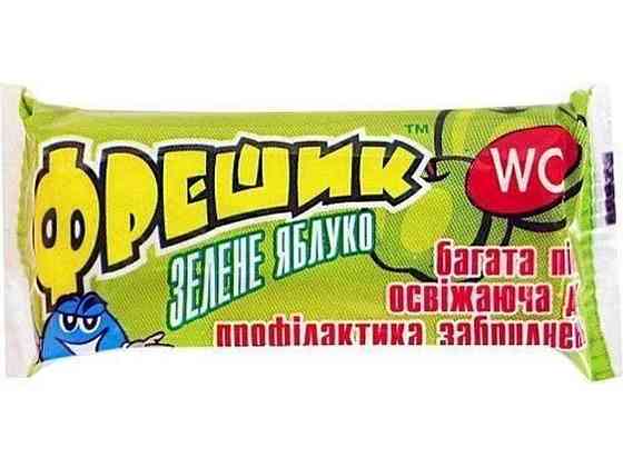 Сменный блок для унитаза 1шт Зеленое яблоко 40г ТМ ФРЕШИК Киев