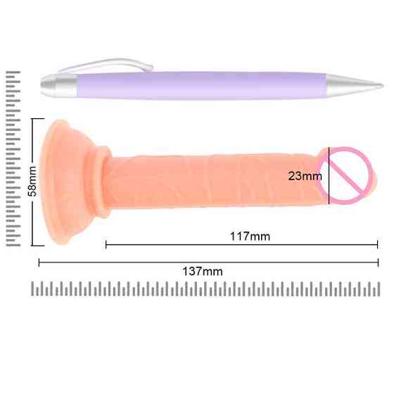 Гнущийся мини фаллос на присоске - 13,7*2,3 см - Телесный Винница