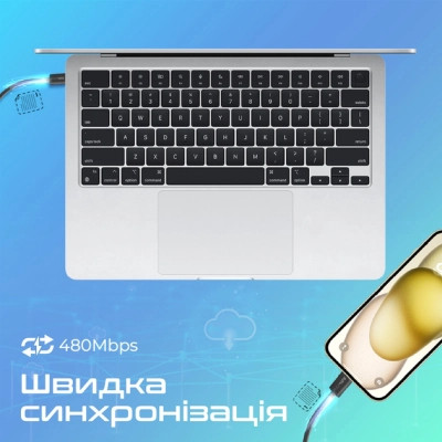 Дата кабель USB-C to USB-C ecoline-cc120.black Promate (ecoline-cc120.black) Винница - изображение 4