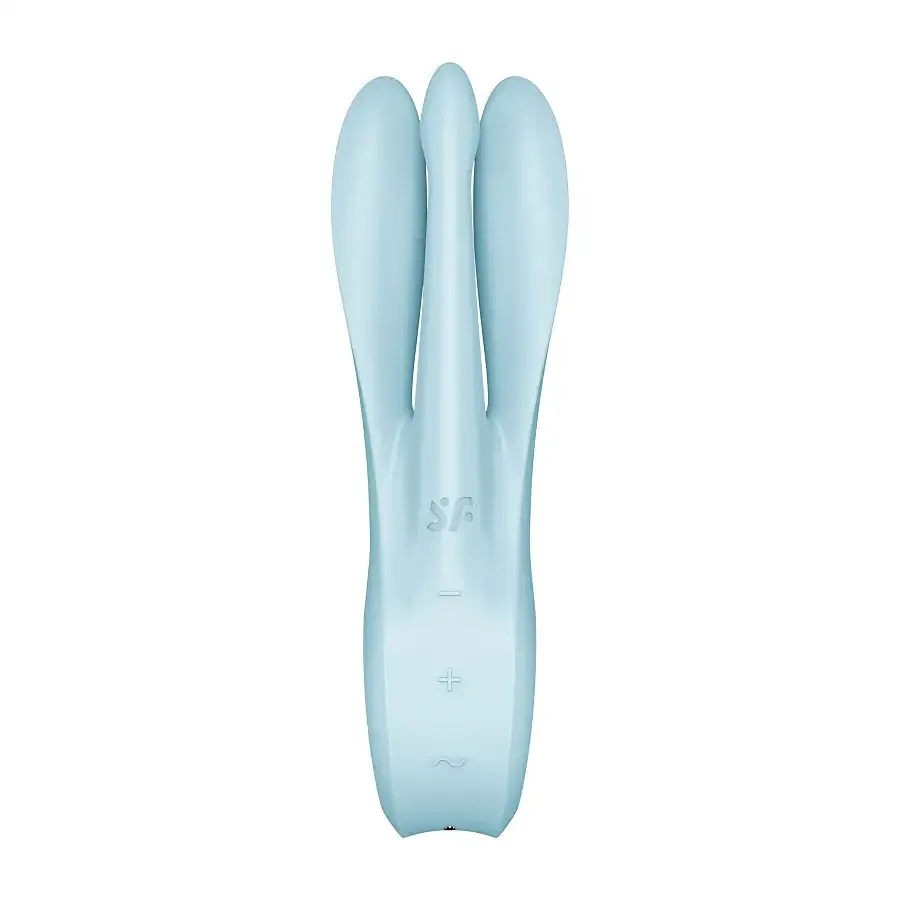 Клиторальный вибратор Satisfyer Threesome 1 Light Blue с тремя гибкими пальчиками Львов - изображение 6