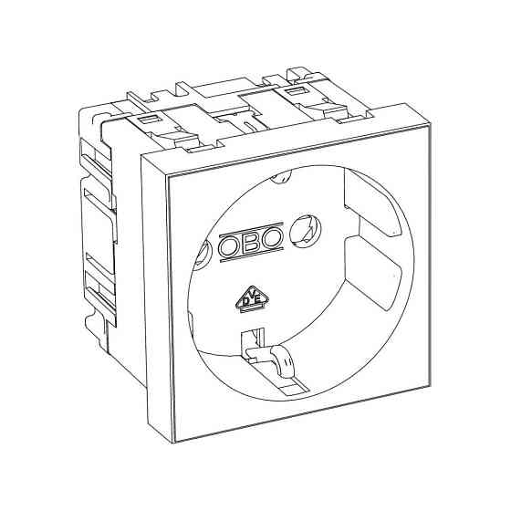 Розетка OBO Bettermann modul 45 із заземленням і шторками 250 В 16 A червона Київ