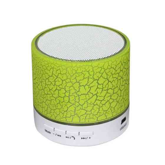 Колонка портативная Bluetooth с подсветкой зеленая AC Prof A9-G Киев