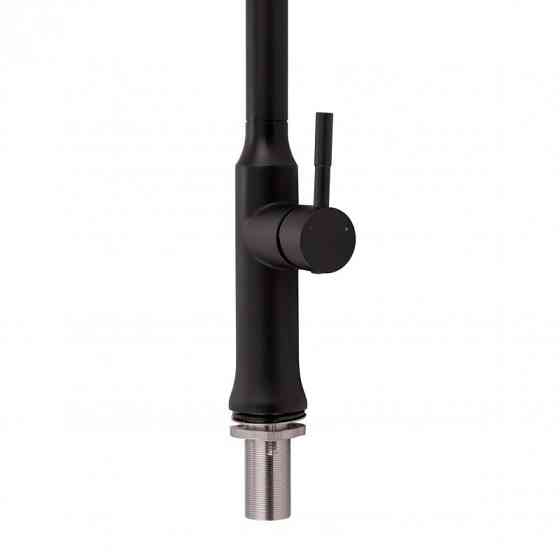 Змішувач для кухні Qtap Baruska з висувним виливом QTBAR9137103UB Black Matt чорний Київ