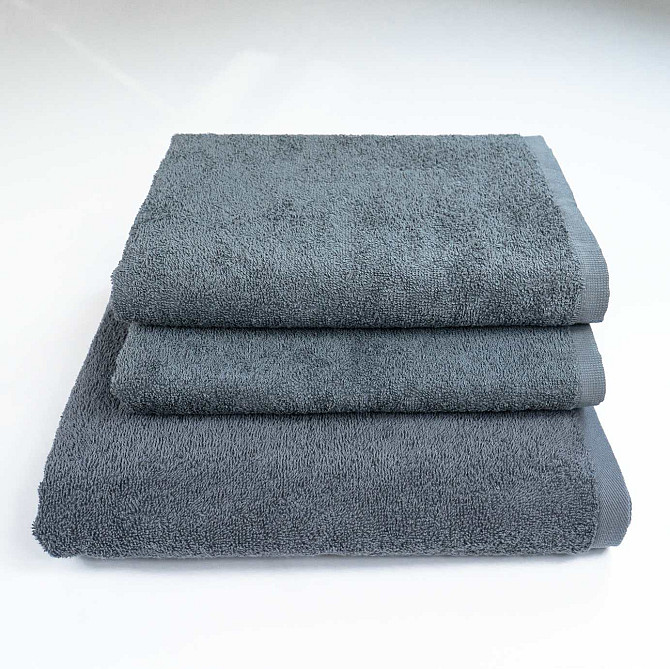 Набір махрових рушників 3шт GM Textile 50х90см, 50х90см, 70х140см 400г / м2 (Сірий) Суми - фото 1