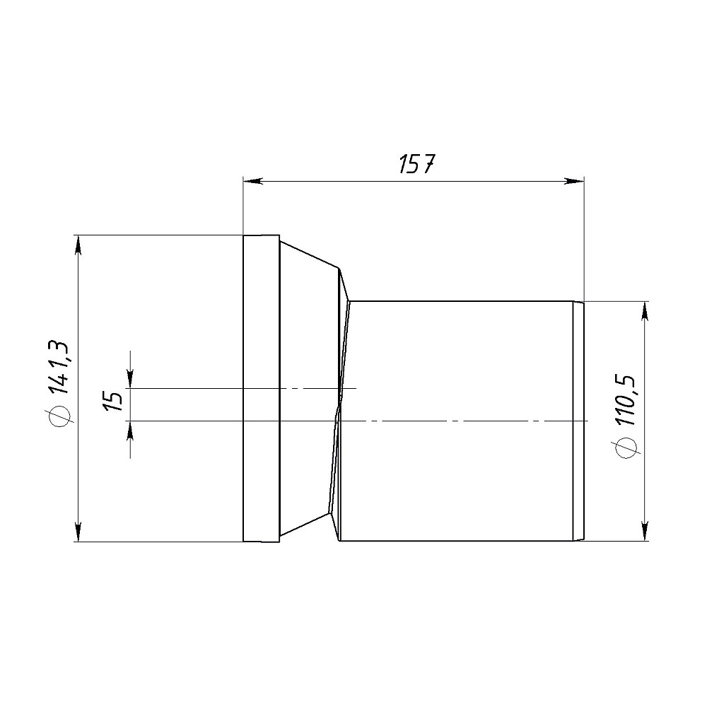 Патрубок OPTIMUM для унітазу зі зміщенням 15 мм  D110  L155 мм  OPTI 51110/155 Тернопіль - фото 5