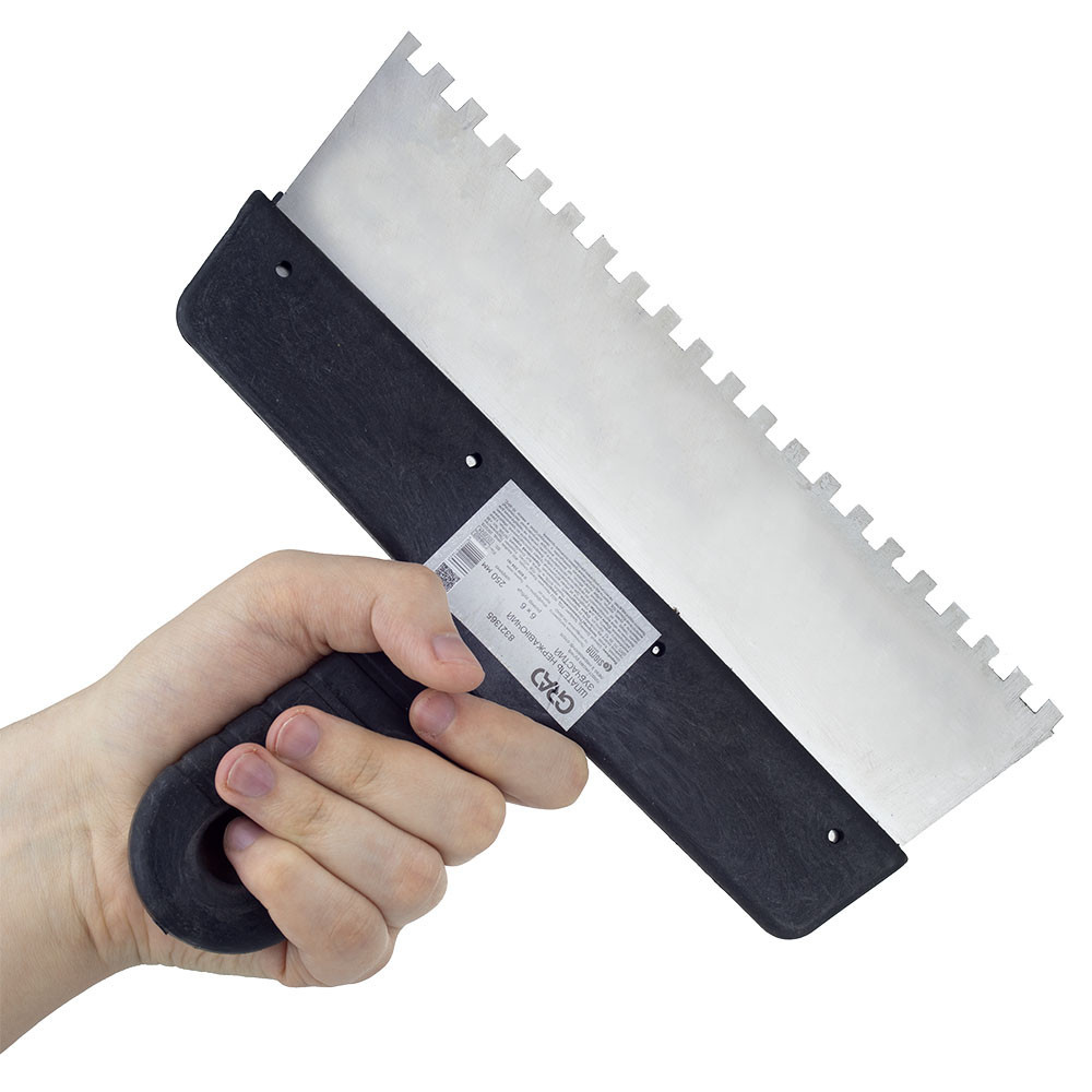 Шпатель зубчастий (неіржавкий) 250 мм 6×6мм GRAD (8321365) Київ - фото 5