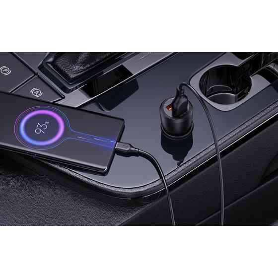 Автомобільний зарядний пристрій XO CC55 QC18W+USB12W + Type-C кабель чорний Львів