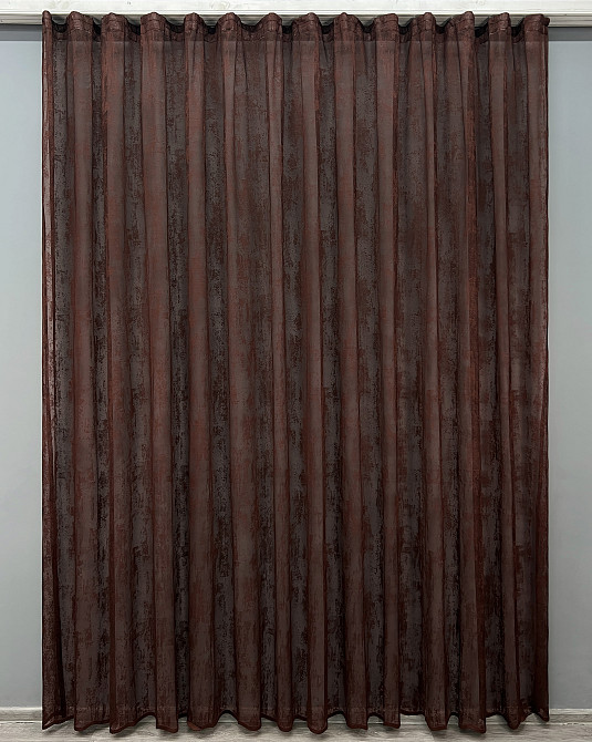 Тюль VR-Textil 1406т Мармур Жакард Шоколадний 400х270 см (42-1214) Київ - фото 2