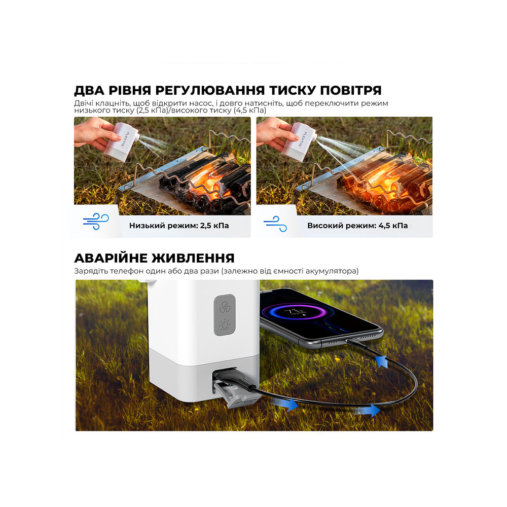 Насос-ліхтар кемпінговий Flextail Max Pump 2 Plus, помаранчевий Рівне - фото 11