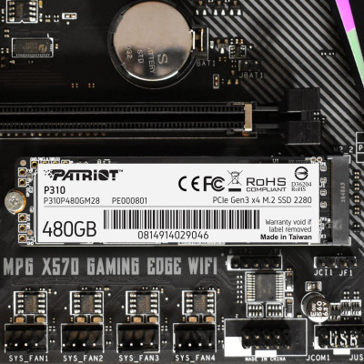 Накопитель SSD M.2 2280 480GB Patriot (P310P480GM28) Винница - изображение 6