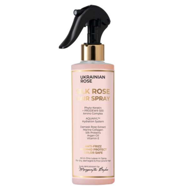 Спрей-кондиционер для волос с фито-кератином и аминокислотами Silk Rose Hair Spray Ukrainian Rose 250 мл Киев - изображение 4