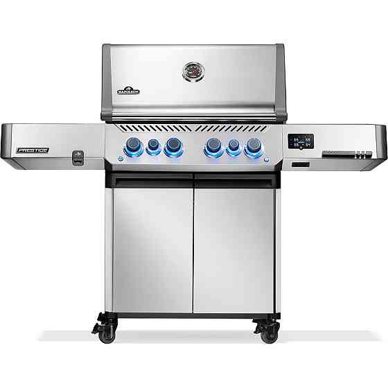 Газовый гриль Napoleon Prestige P 500 Connected с боковой конфоркой Sizzle Zone и вертилём (69212) нерж сталь P500VXRSIBPS Код: Ровно