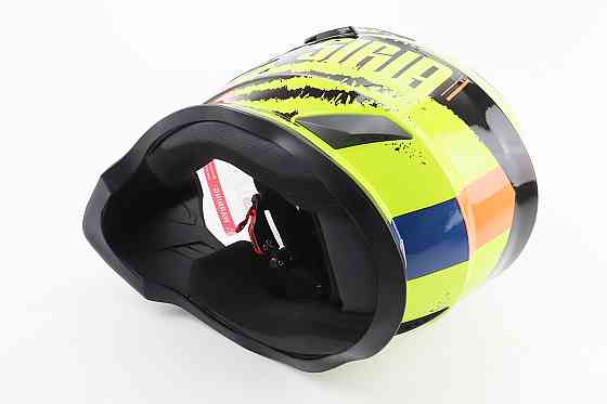 Шолом кросовий/ендуро/АТV зі склом BLD-819-7 L (59-60см), ЧОРНИЙ/ЖОВТО-ПОМАРАНЧЕВИЙ Киев