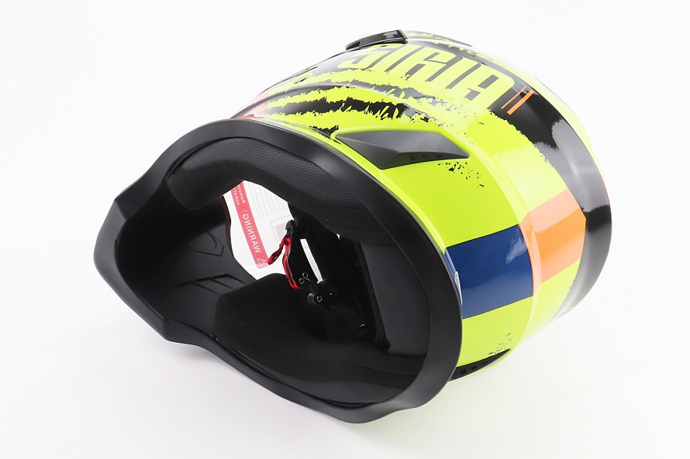 Шолом кросовий/ендуро/АТV зі склом BLD-819-7 L (59-60см), ЧОРНИЙ/ЖОВТО-ПОМАРАНЧЕВИЙ Киев - изображение 2