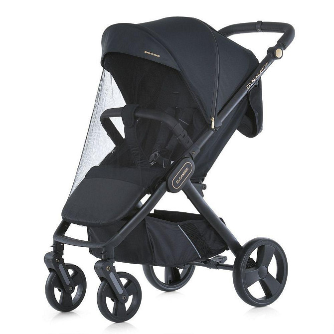 Коляска дитяча EL CAMINO DYNAMIC PRO Special Blac прогулянкова з чохлом та дощовиком Чорна (ME 1053-3) Чернігів - фото 3