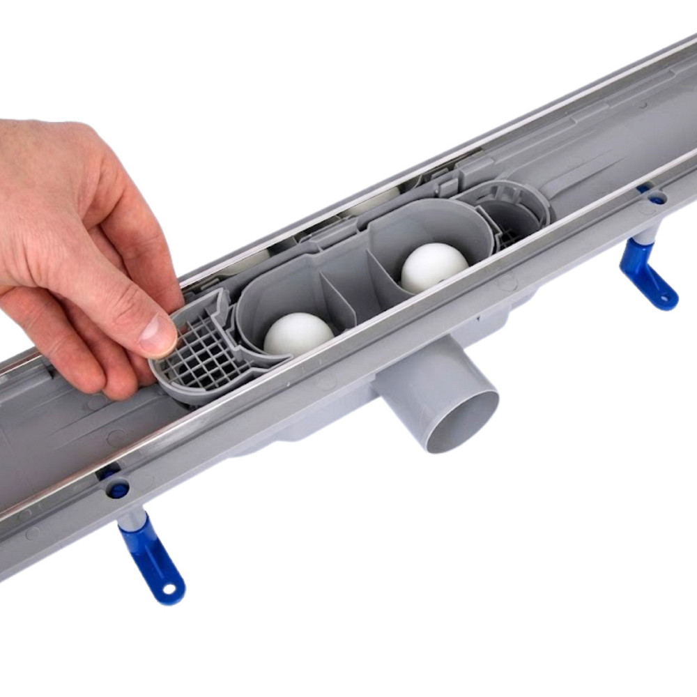 Трап Qtap Dry Tile304-900 лінійний із сухим закривом під плитку 900 мм Київ - фото 4