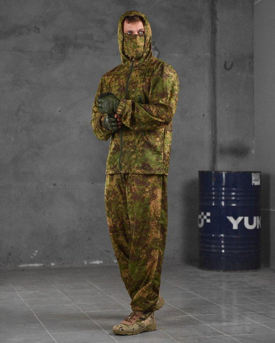 Костюм тактический маскировочный летний сетка варан хищник Одесса - изображение 11