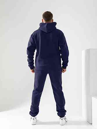 Чоловічий спортивний теплий костюм на флісі Темно-синій 46/48 Харків