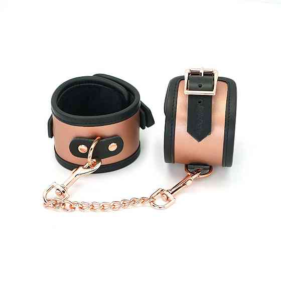 Поножі Liebe Seele Rose Gold Memory Ankle Cuffs, натуральна шкіра, рожеве золото Sex Aura Київ