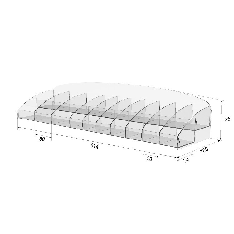 Шоу бокс для чайних пакетиків EKOSTAR 614х160х125 Київ - фото 3